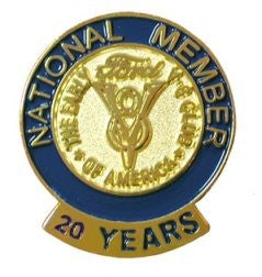 20 Year Membership Pin (use Club Accessories shipping rate)