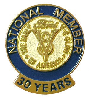 30 Year Membership Pin (use Club Accessories shipping rate)